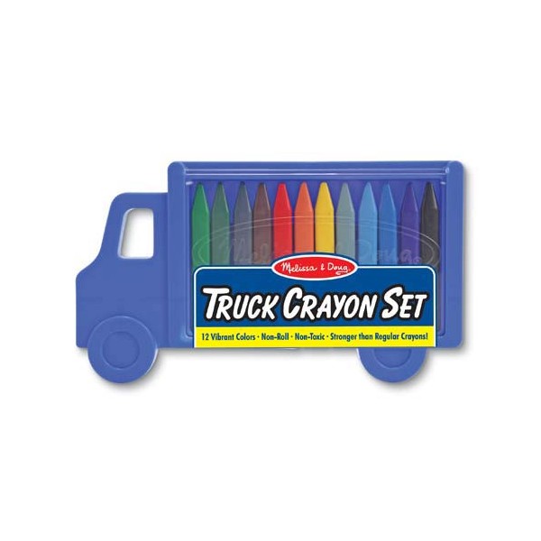 Set 12 creioane colorate triunghiulare Truck