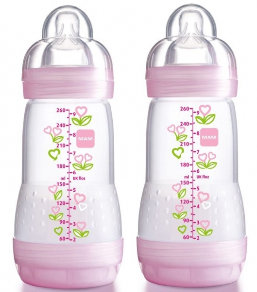 Set 2 biberoane anticolici 260 ml MAM