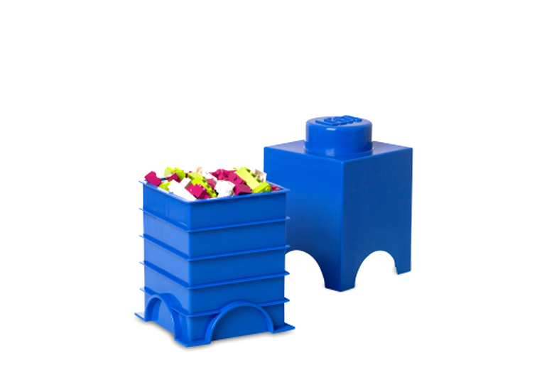 Cutie depozitare LEGO 1x1 albastru inchis