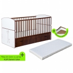 Patut Transformabil Pentru Copii Bartek II Safari + Saltea 10 cm