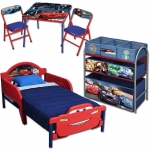 Set patut, organizator metalic si masuta cu doua scaunele Cars
