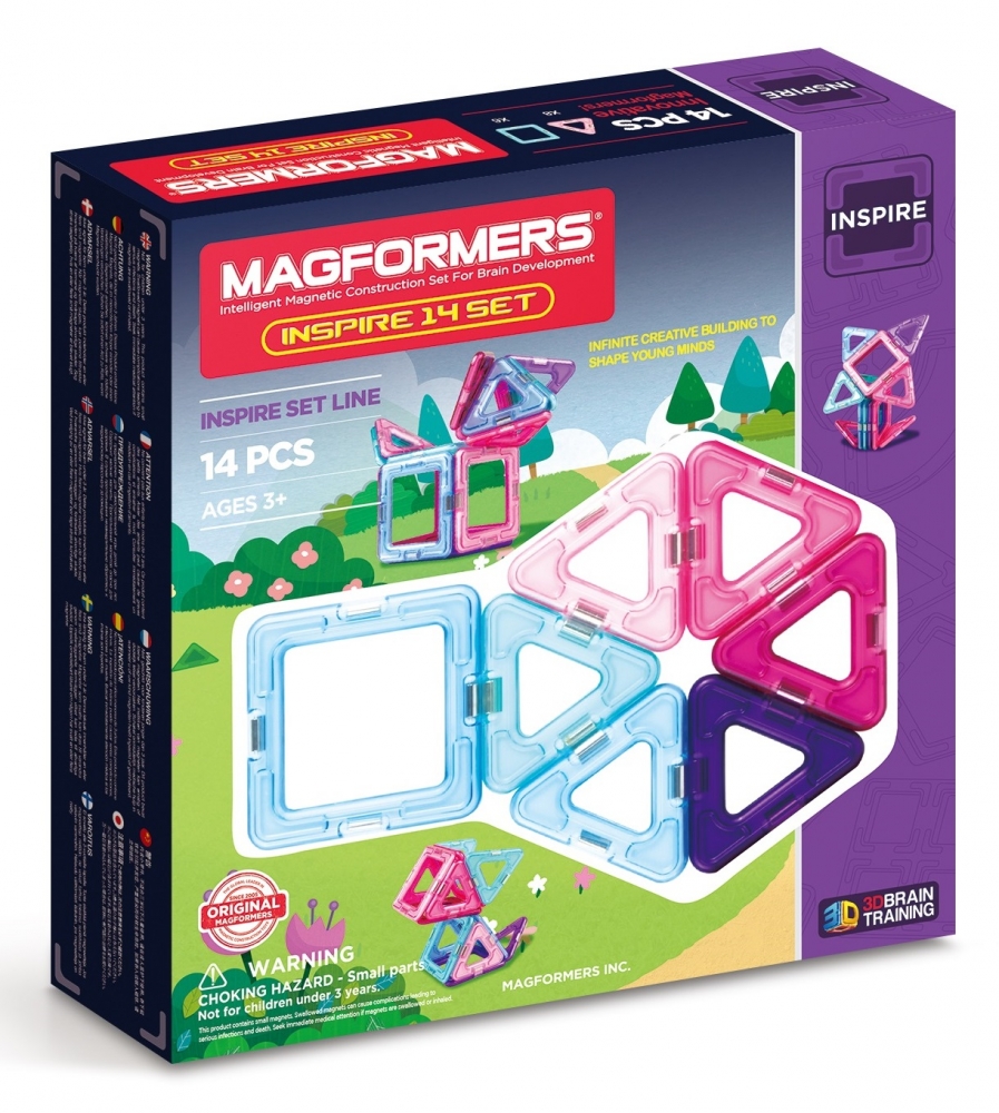Joc de constructie magnetic MAGFORMERS - Inpire (14 piese)