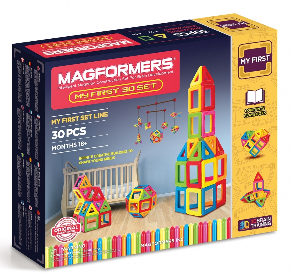 Joc de constructie magnetic MAGFORMERS - My first - Baby (30 piese)