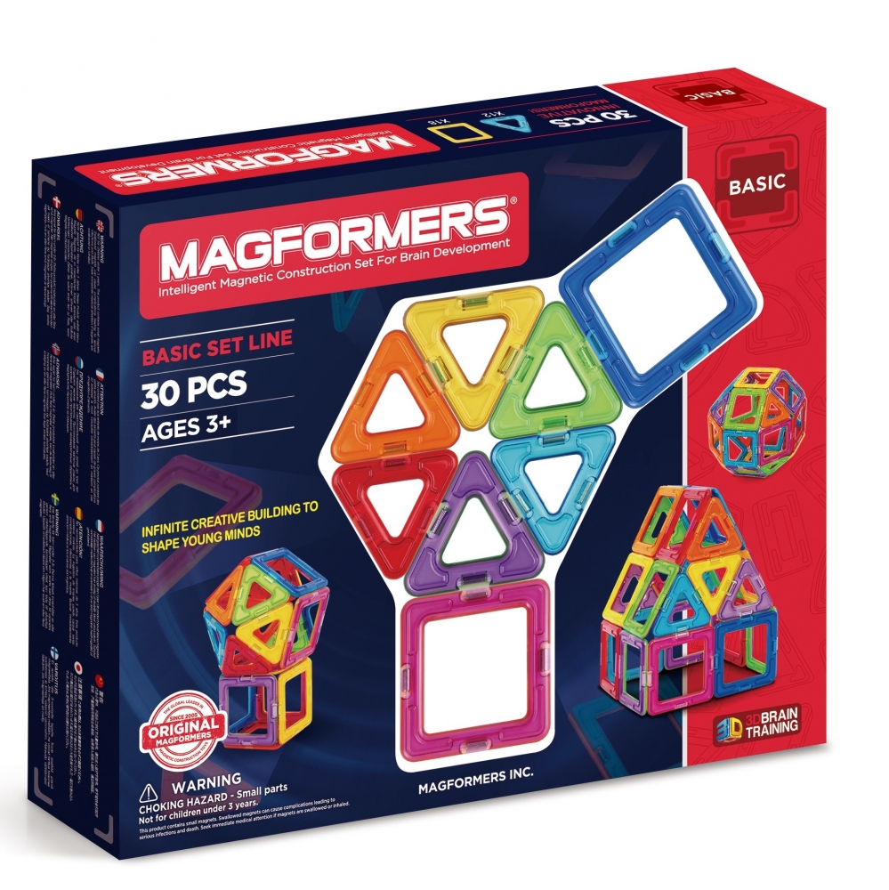 Joc de constructie magnetic MAGFORMERS - Standard (30 piese)