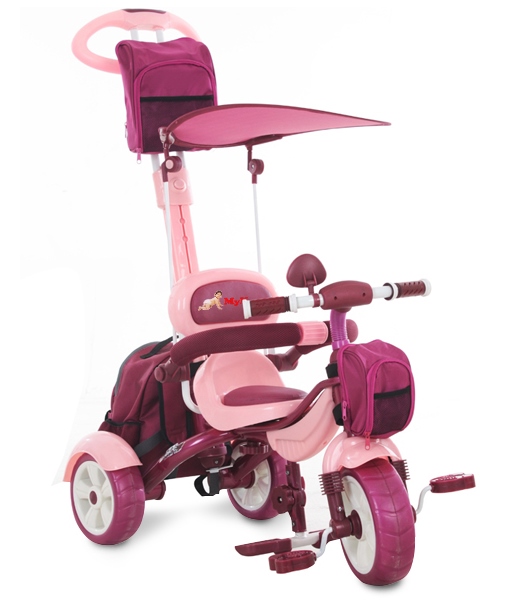 Tricicleta Pentru Copii Happy Trip KR03B Roz