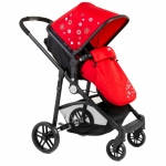 Carucior 2 in 1 Juju Happy In The Park Rosu-Negru