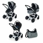 Carucior transformabil 3 in 1 Foppapedretti Bikini Plus Gri