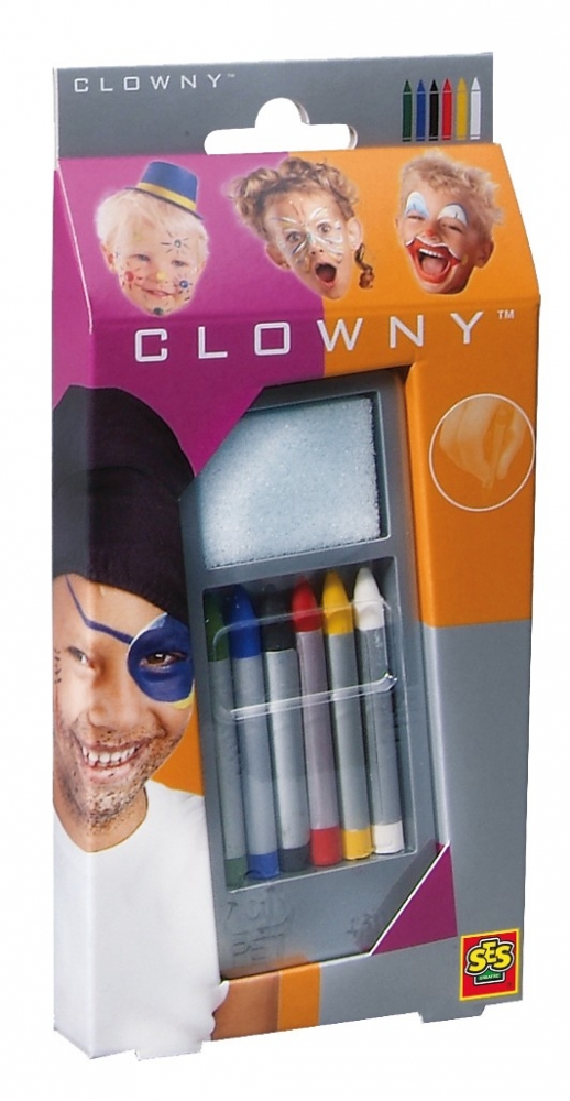 Clowny Set pictura pe fata (6 creioane)