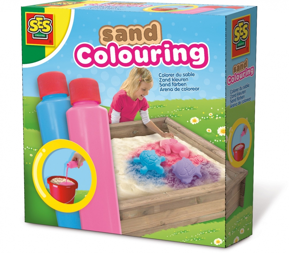 Outdoor Set solutie pentru colorat nisipul (albastru, roz)