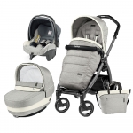 Carucior 3 In 1 Peg Perego Book Plus S Black Completo Elite Luxe Opal