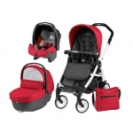 Carucior 3 in 1 Peg Perego Book Plus S Black&White Sportivo Bloom Bloom Red