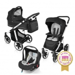 Carucior multifunctional 3 in 1 Baby Design Lupo Comfort Black 2016