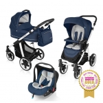 Carucior multifunctional 3 in 1 Baby Design Lupo Comfort Navy 2016