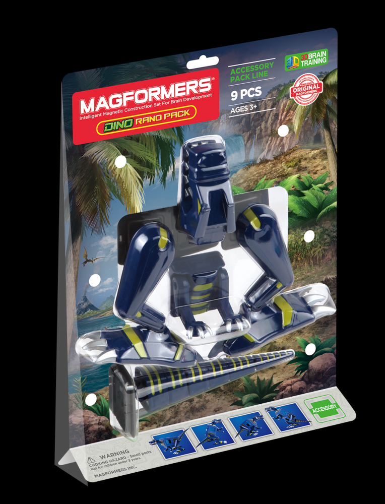 Set accesorii Magformers Dinozaur Rano (9 buc)