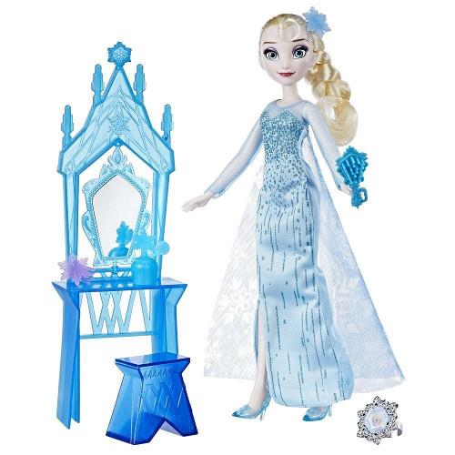 Papusa Frozen Elsa cu masuta de infrumusetare