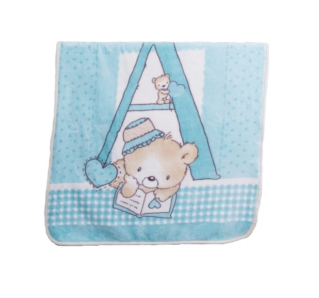 Paturica din plus pentru bebelusi Reading Bear Green