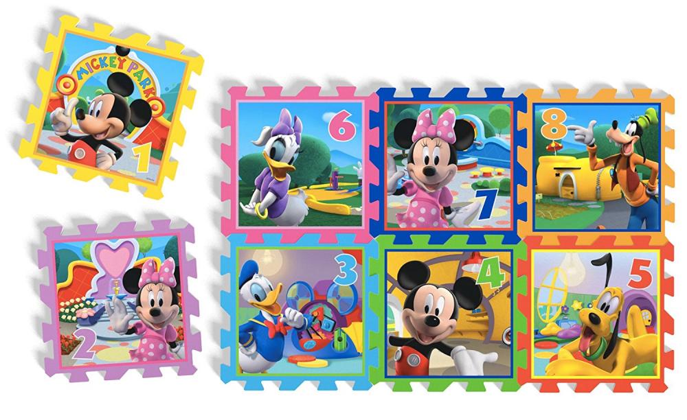 Covor puzzle din spuma Minnie&Mickey Mouse 8 piese
