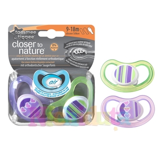 Suzete c-air 9-18l x 2 buc tommee tippee