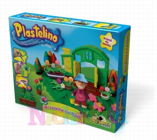 Plastelino - gradinita cu flori - set de plastilina