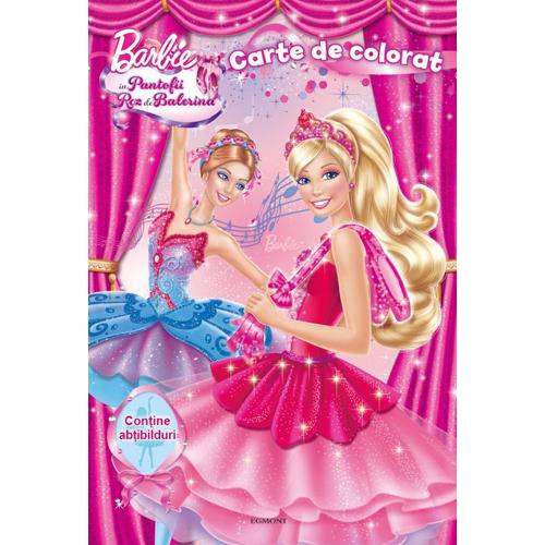 Carte de Colorat Barbie in Pantofii Roz de Balerina