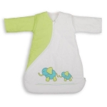 Sac de dormit PurFlo brodat 0-3 luni (60 cm) culoare kiwi
