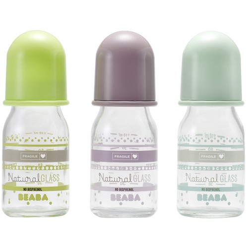 Biberon sticla 110ml - pastel beaba