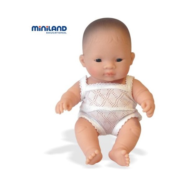 Papusa bebelus baiat asiatic 21 cm Miniland