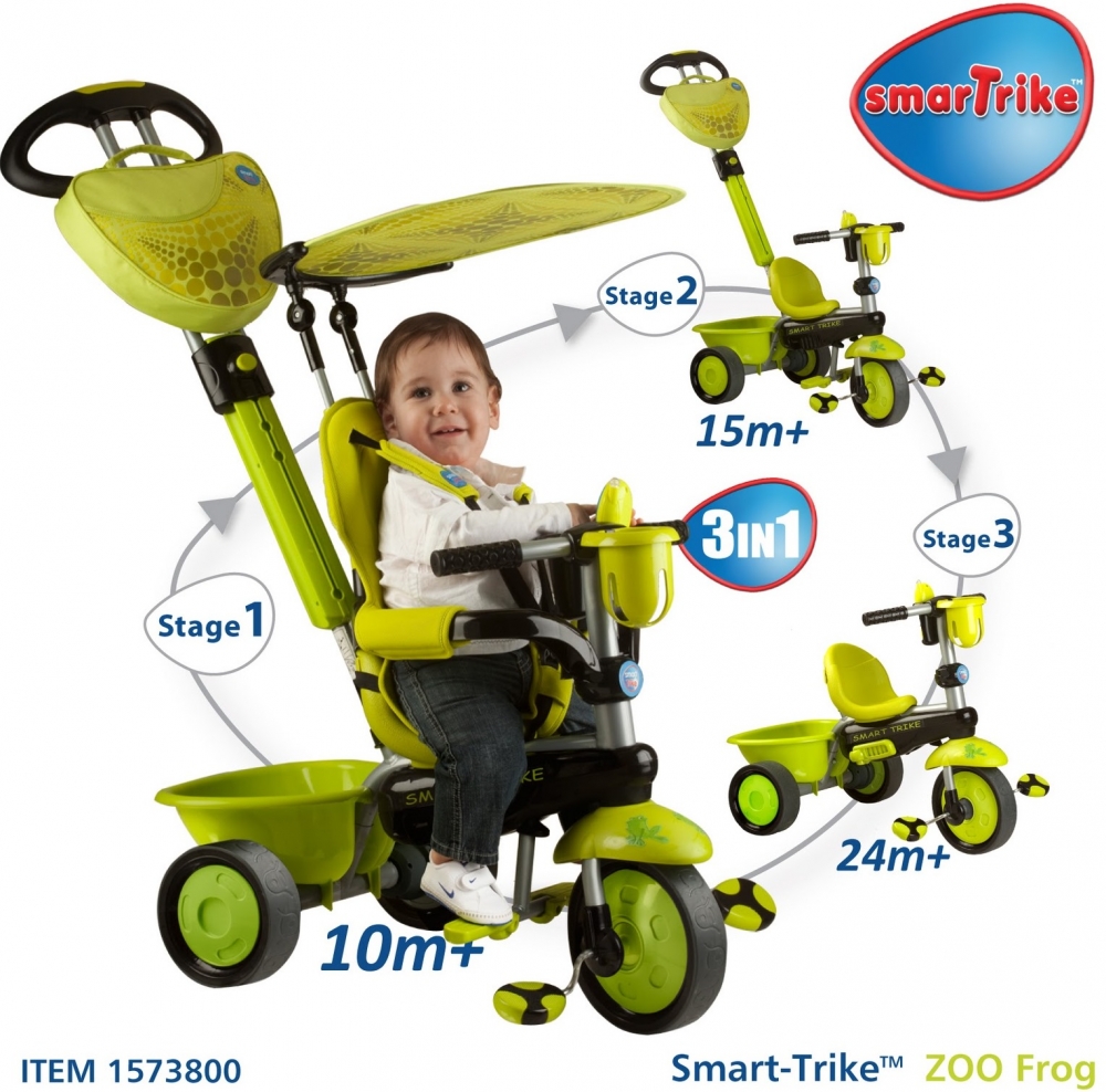 vertex pretend multipurpose Tricicleta Smart Trike Zoo 3 in 1 Frog - Nichiduta.ro