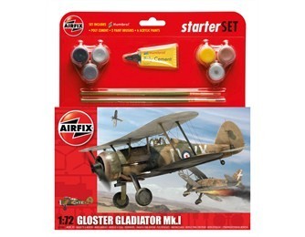 Kit constructie si pictura avion Gloster Gladiator Mk.I