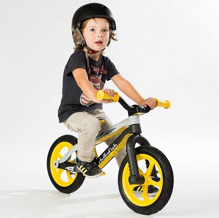 Bicicleta fara pedale bmxie galbena