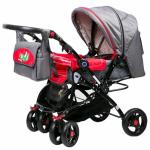 Carucior cu maner reversibil Dhs Elements Rosu/Gri