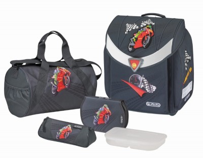 Ghiozdan echipat flexi plus motorbike herlitz