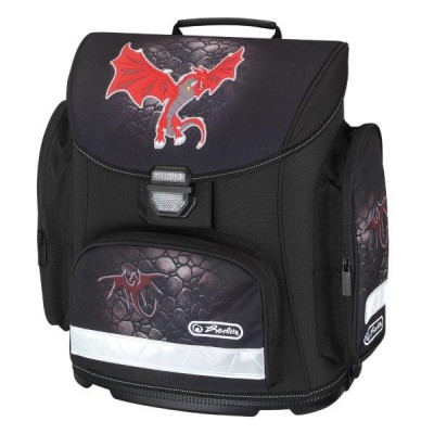 Ghiozdan neechipat midi red dragon herlitz