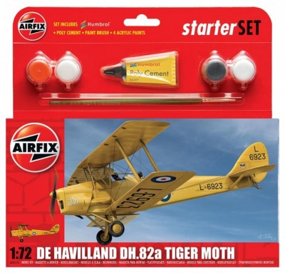 Kit constructie si pictura avion De Havilland DH82A Tiger Moth