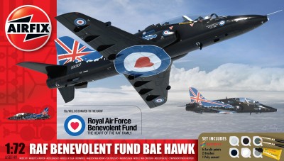 Kit constructie si pictura avion RAF Benevolent Fund BAE Hawk