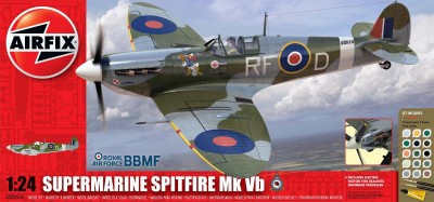 Kit constructie si pictura avion Supermarine Spitfire Mk VB scara 1/24