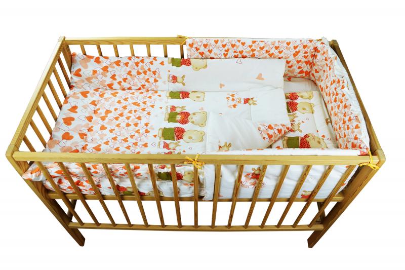 Lenjerie teddy inimioare 4 piese 140x70 cm