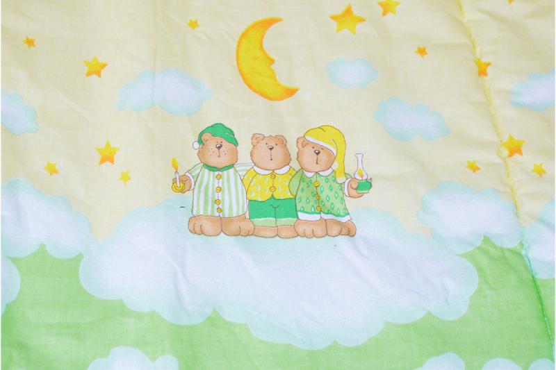 Lenjerie teddy norisori verde 4+1 piese 140x70 cm