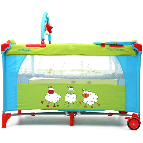 Patut pliabil moni cu doua nivele happy baby triple chicks
