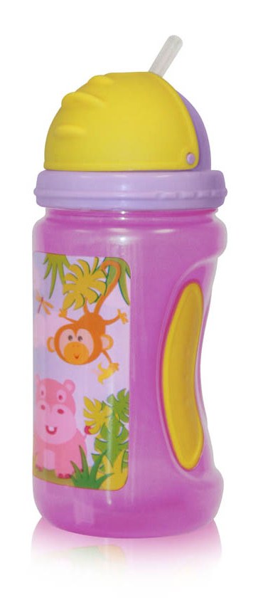 Cana anatomica anticurgere cu pai 330 ml