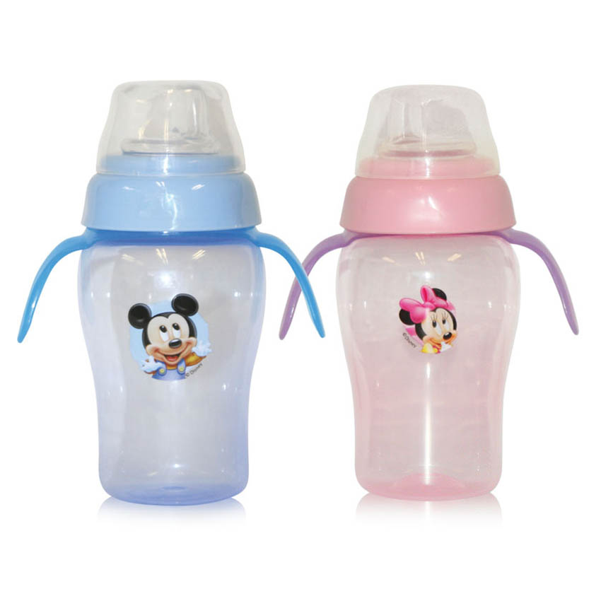 Cana anticurgere cu toarte si cu picurator moale disney 250 ml