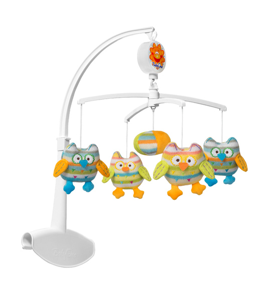 Carusel muzical baby ono cu prindere universala bufnite