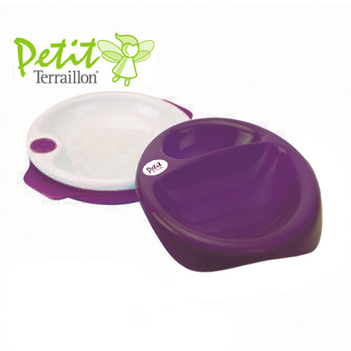 Farfurie termica 2 in 1 si set tacamuri purple