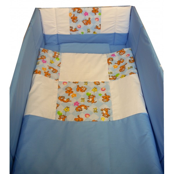 Lenjerie de pat 3 piese 140x70 cm patratica