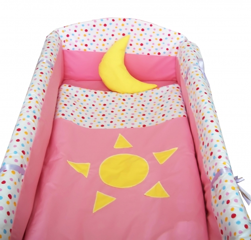 Lenjerie de pat 3 piese 140x70 cm soarele si luna