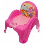 Mini toaleta Tega Baby Safari muzicala roz