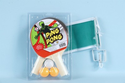 Set 2 palete de ping pong cu fileu inclus si 3 mingi Jucarii de exterior