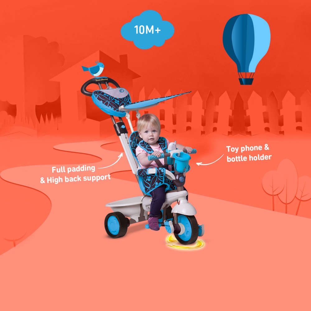 Tricicleta Smart Trike Dream 4 in 1 Blue - 4 | YEO