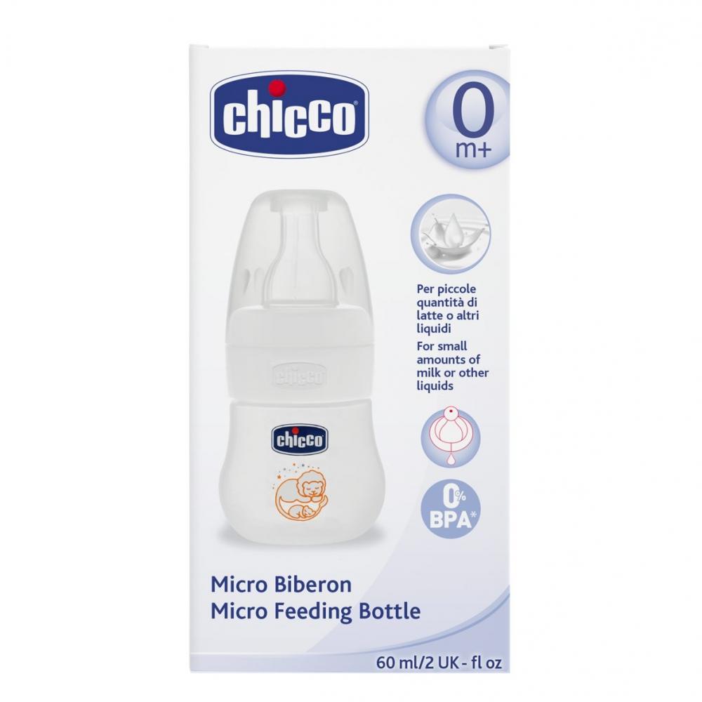 Biberon Chicco micro plastic 60ml T.s. 0+ 0BPA 0BPA imagine 2022