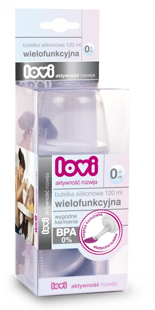 Sticluta multifunctionala din silicon cu lingurita 120ml